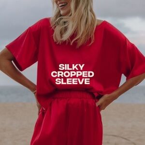 daily drills silky cropped tee